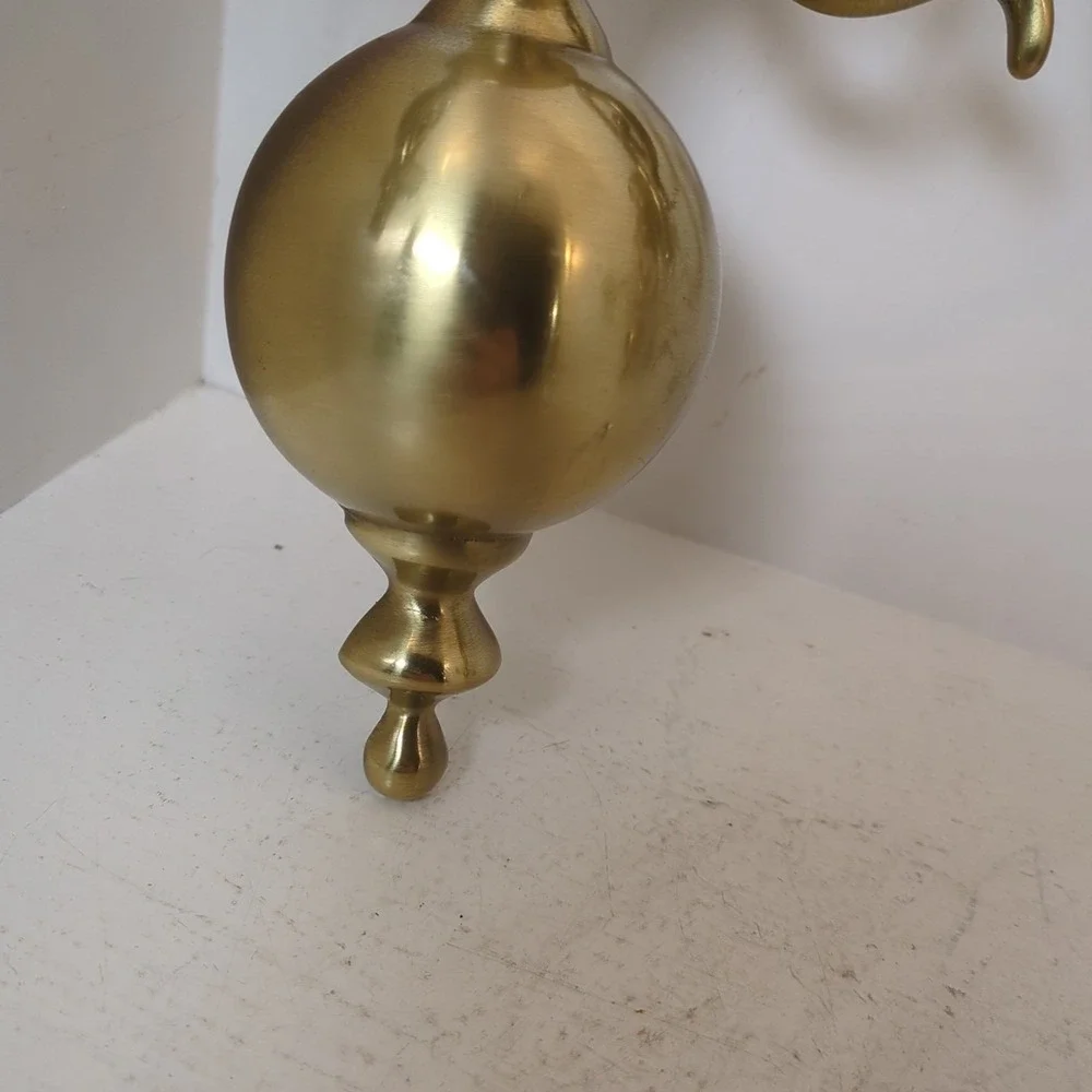 Pair  Of Colonial‎ Brass Two arms Scones Candle Holder Vintage